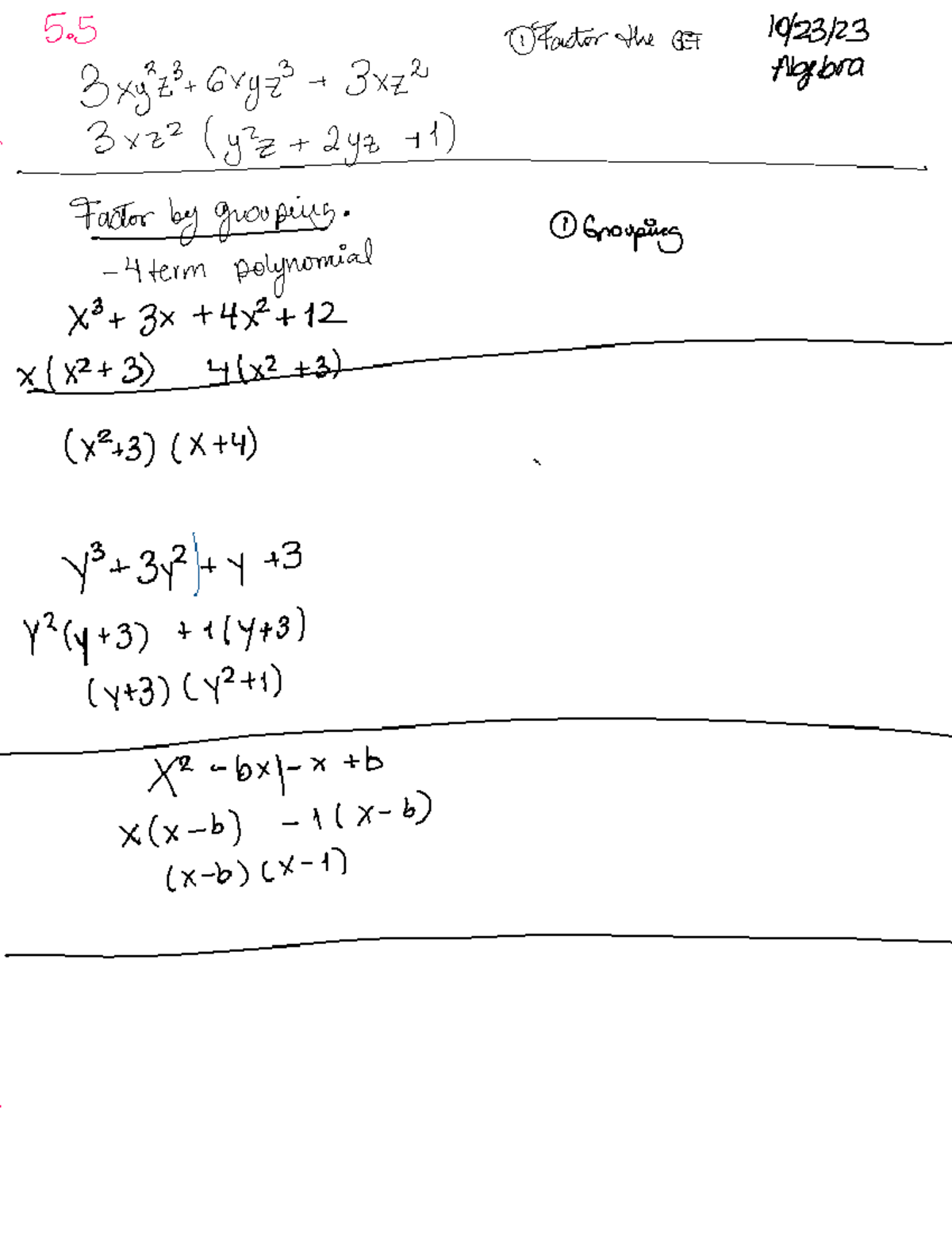 Algebra 101: Lecture on Factoring for Exam 1 & 2 Review - Studocu
