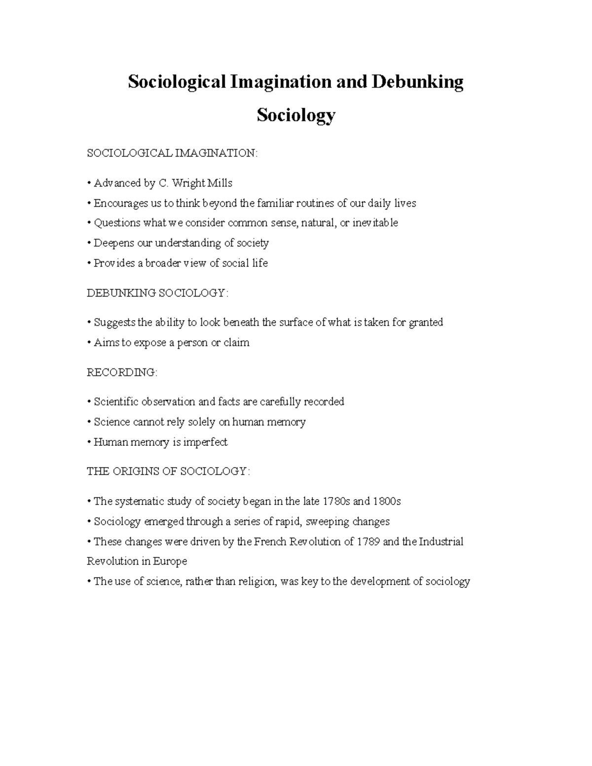 Comprehensive Sociology Overview: Key Concepts & Theoretical Frameworks ...