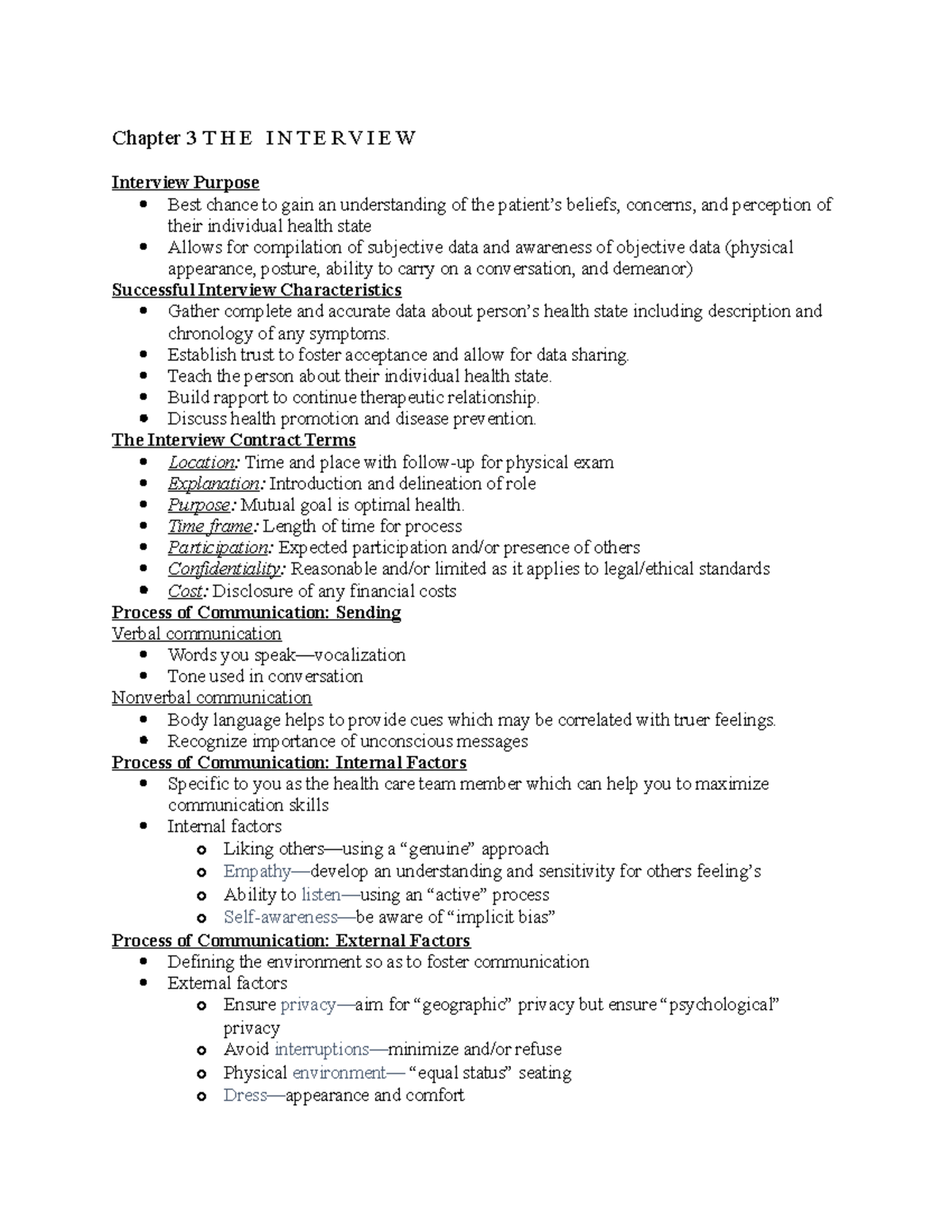 Chapter 3 - Interview Techniques and Communication Skills Notes - Studocu