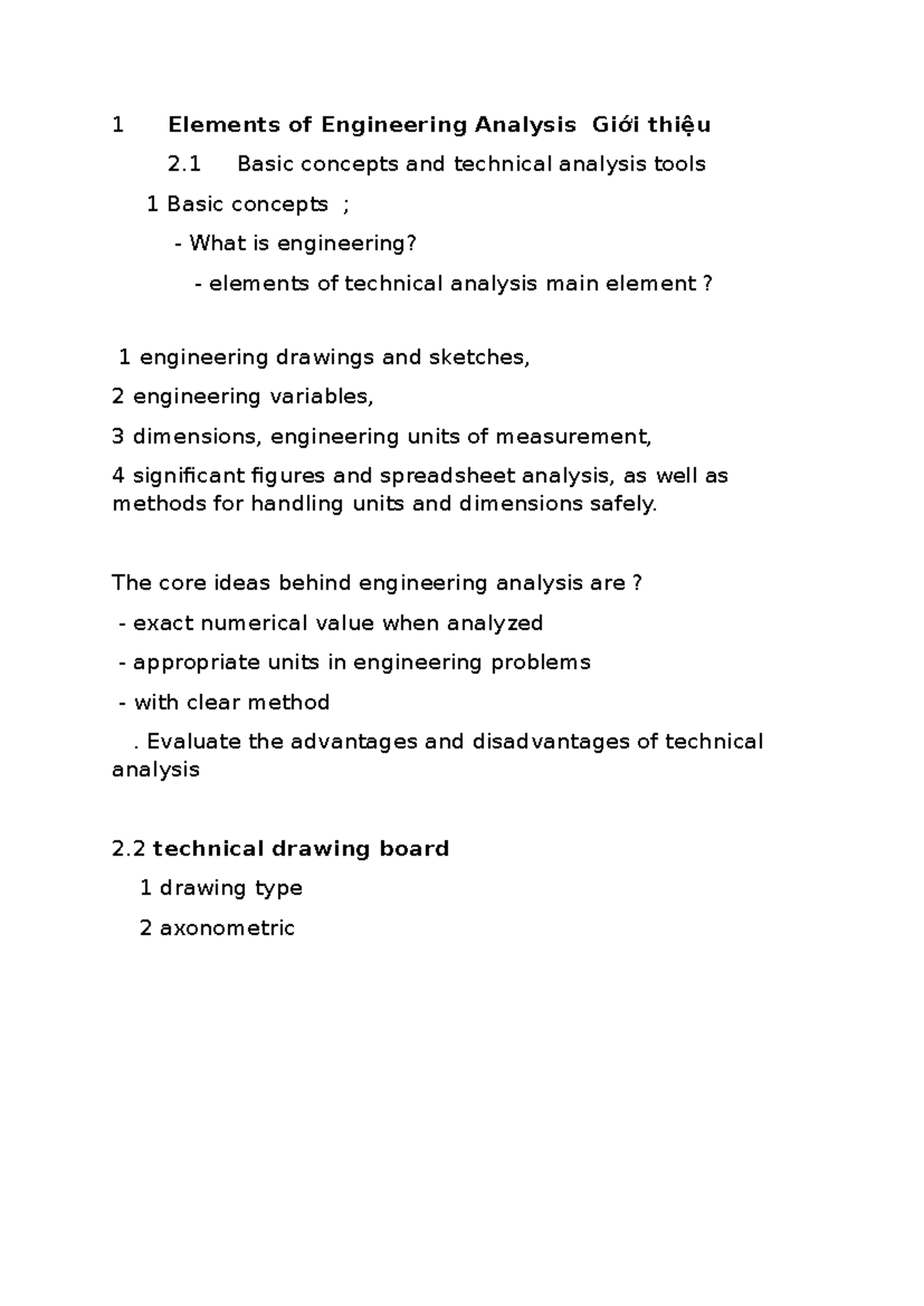 2 - không có gì - 1 Elements of Engineering Analysis Giới thiệu 2 Basic ...