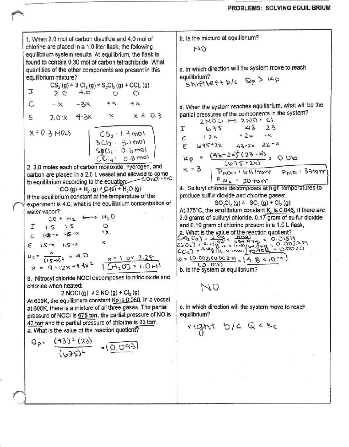 AP Chemistry: Titrations and Buffers Problem Set - Studocu