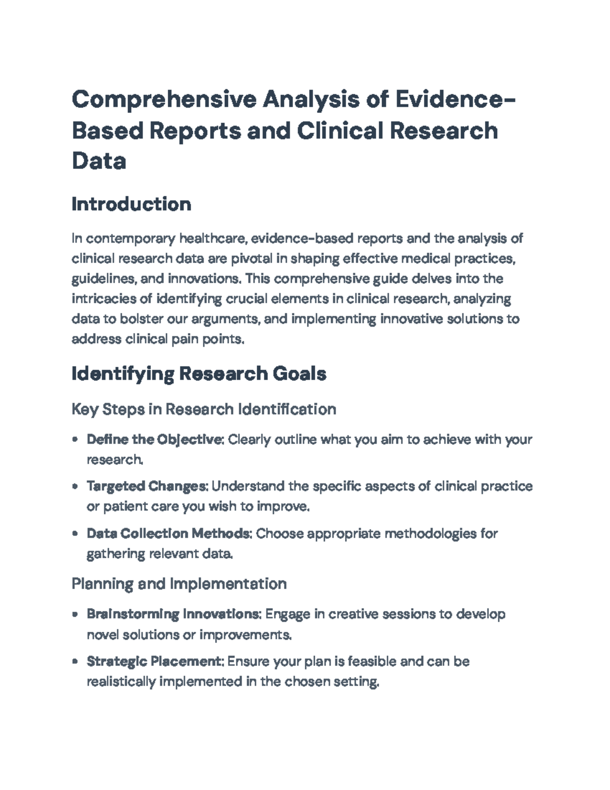 Comprehensive Guide to Evidence-Based Reporting in Clinical Research ...