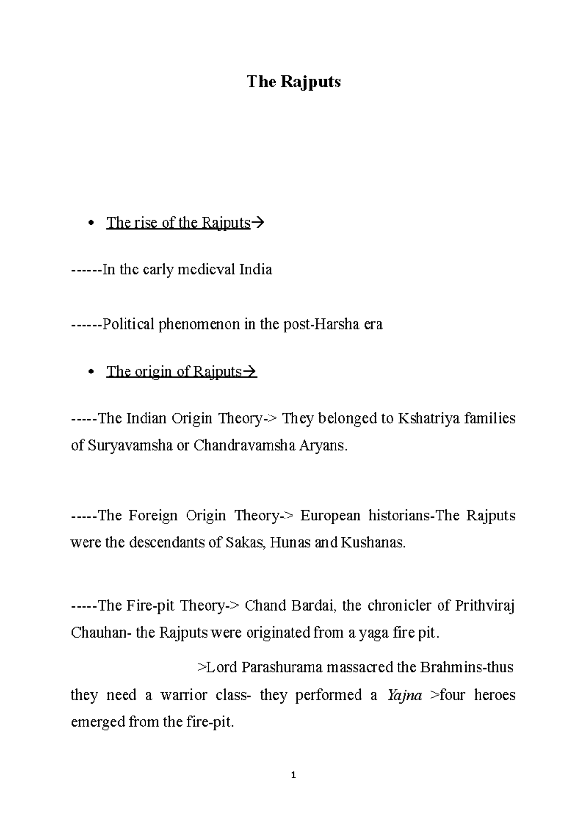 Rajputs in Early Medieval India: Lecture Notes on History and Culture ...