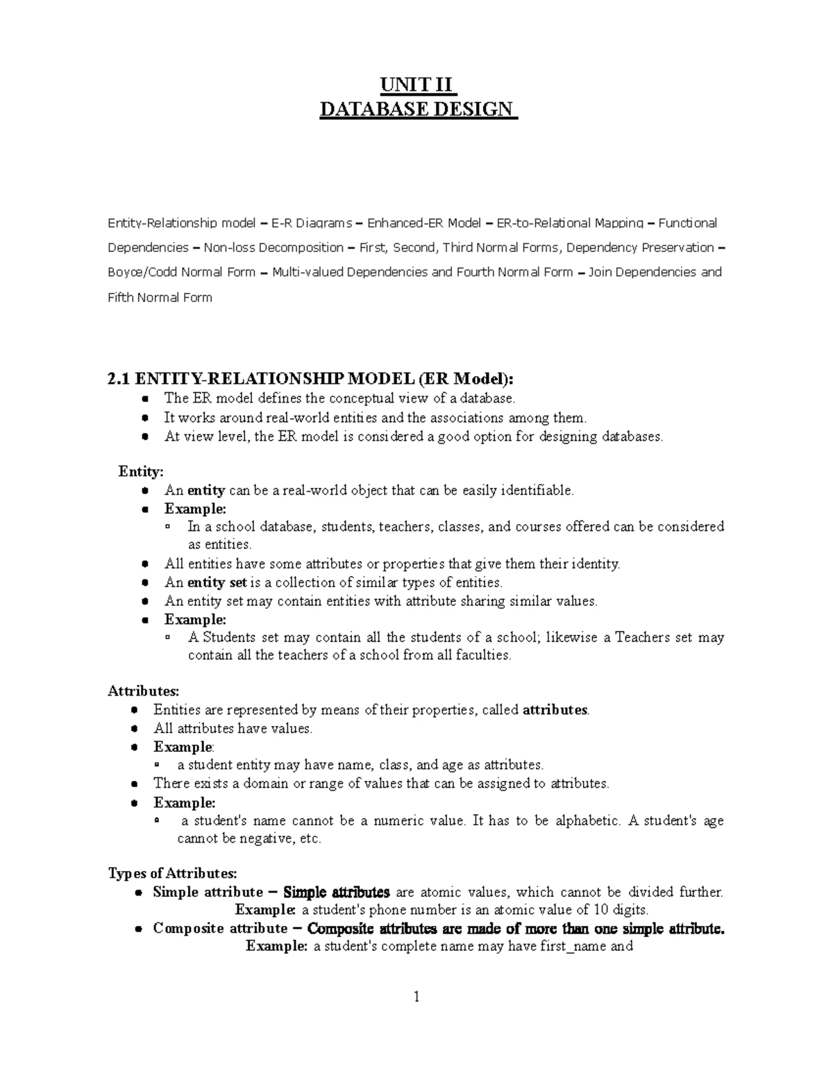 BX4004 - DBMS Unit 3: Understanding Functional Dependencies ...