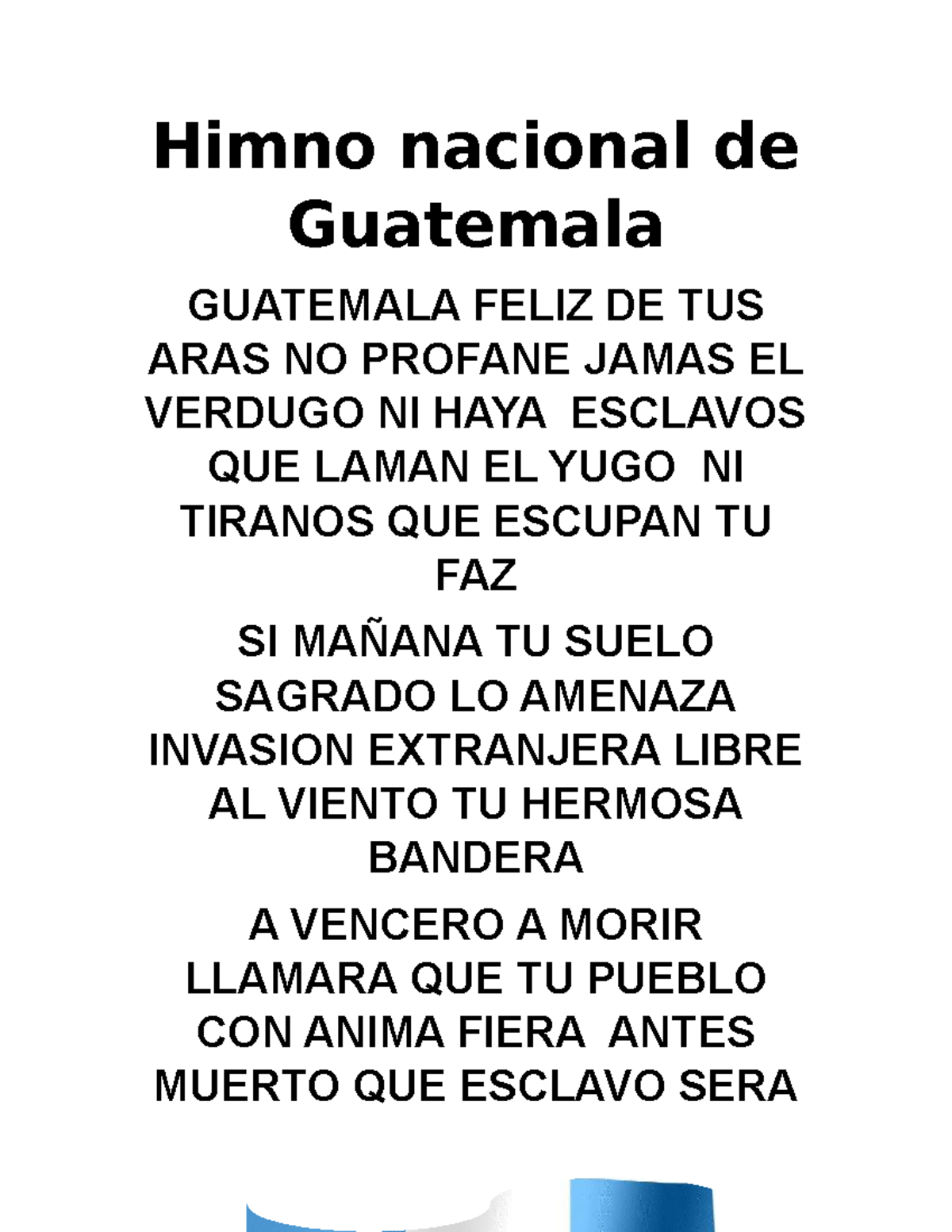 GUAT 101: Análisis del Himno Nacional de Guatemala - Studocu