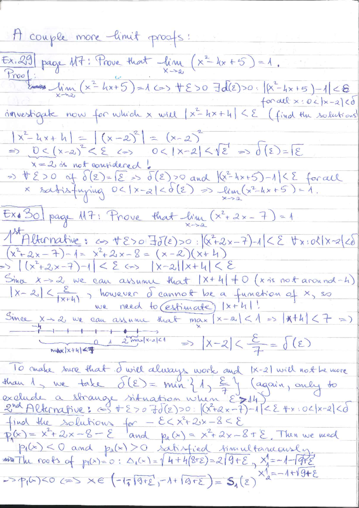 Limit Proofs: Epsilon-Delta Definition Techniques - Studeersnel