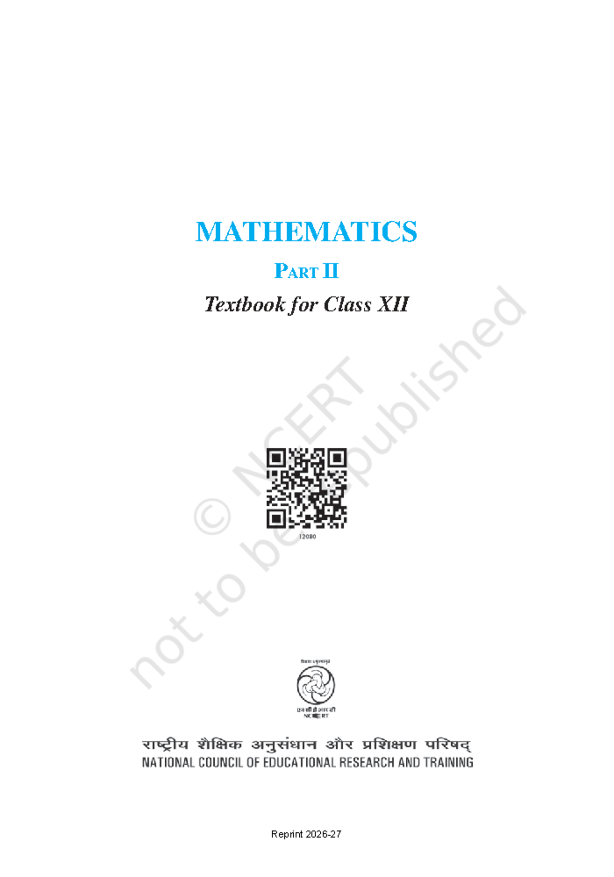 MATHEMATICS PART II Class XII Textbook - Revised Edition 2023 - Studocu
