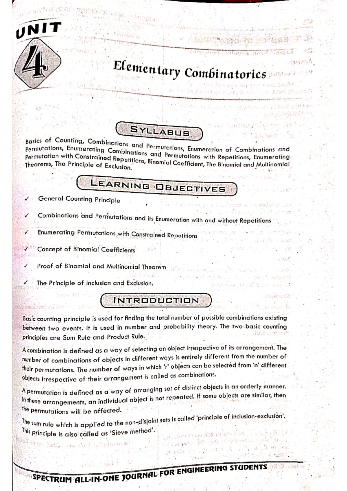 DM R22 DS Ch4 - Elementary Combinatorics and Counting Principles - Studocu