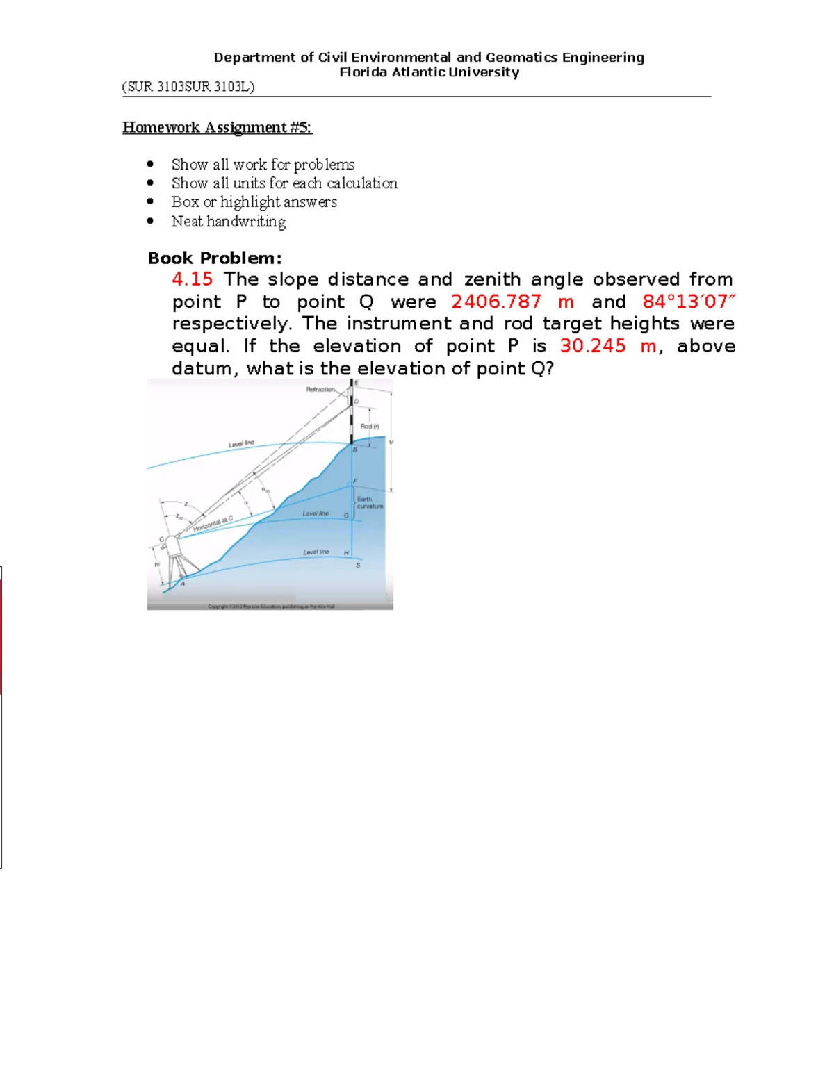 Midterm Review Solutions for Surveying Techniques (ENGR 301) - Studocu