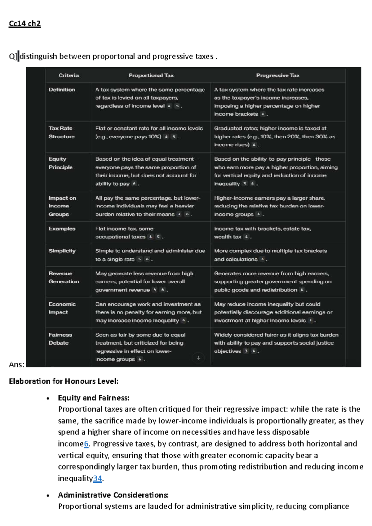Cc14 Ch2 Notes: Proportional vs. Progressive Taxes Explained - Studocu