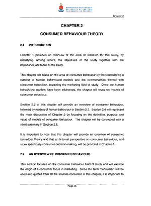 EZZV321 Consumer Behaviour Module Outline 2025 - Studocu