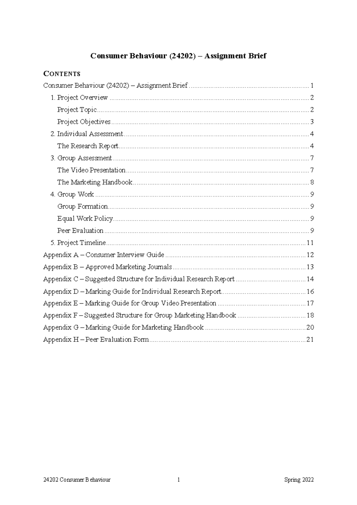CB - Consumer Behaviour (24202) Assignment Brief & Project Guidelines ...