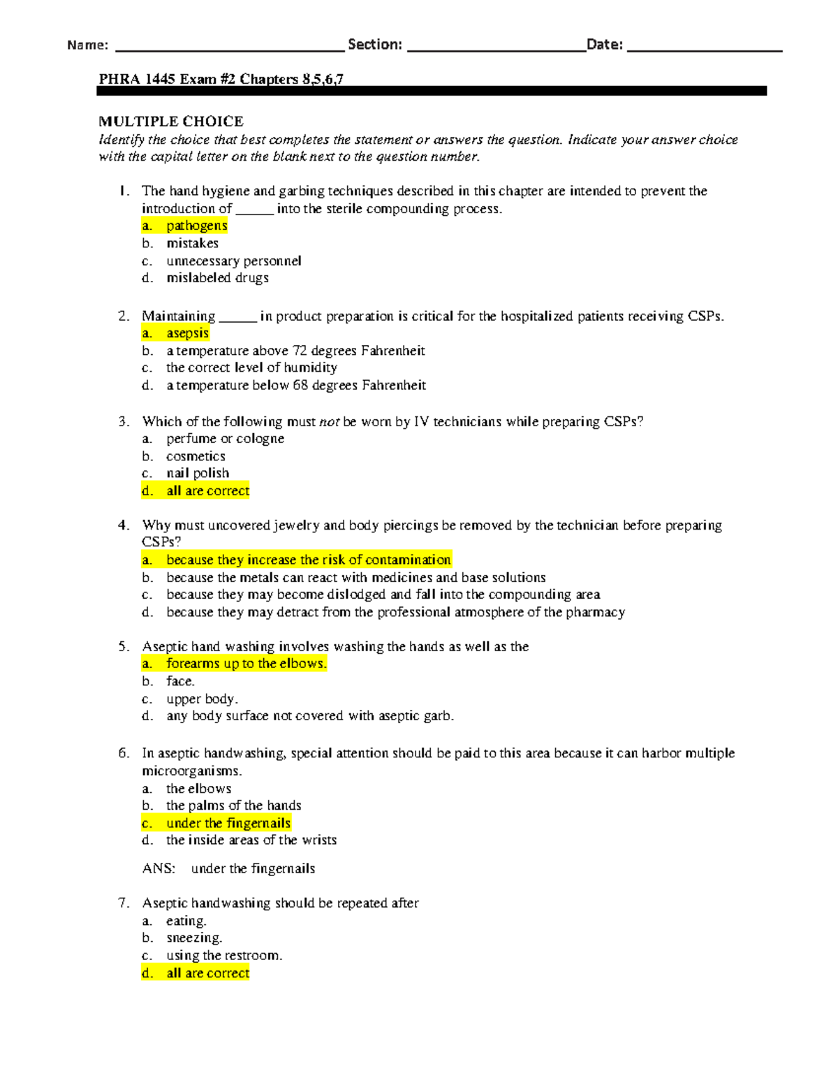 Final Exam Study Guide for BIO 101: Key Topics and Insights - Name