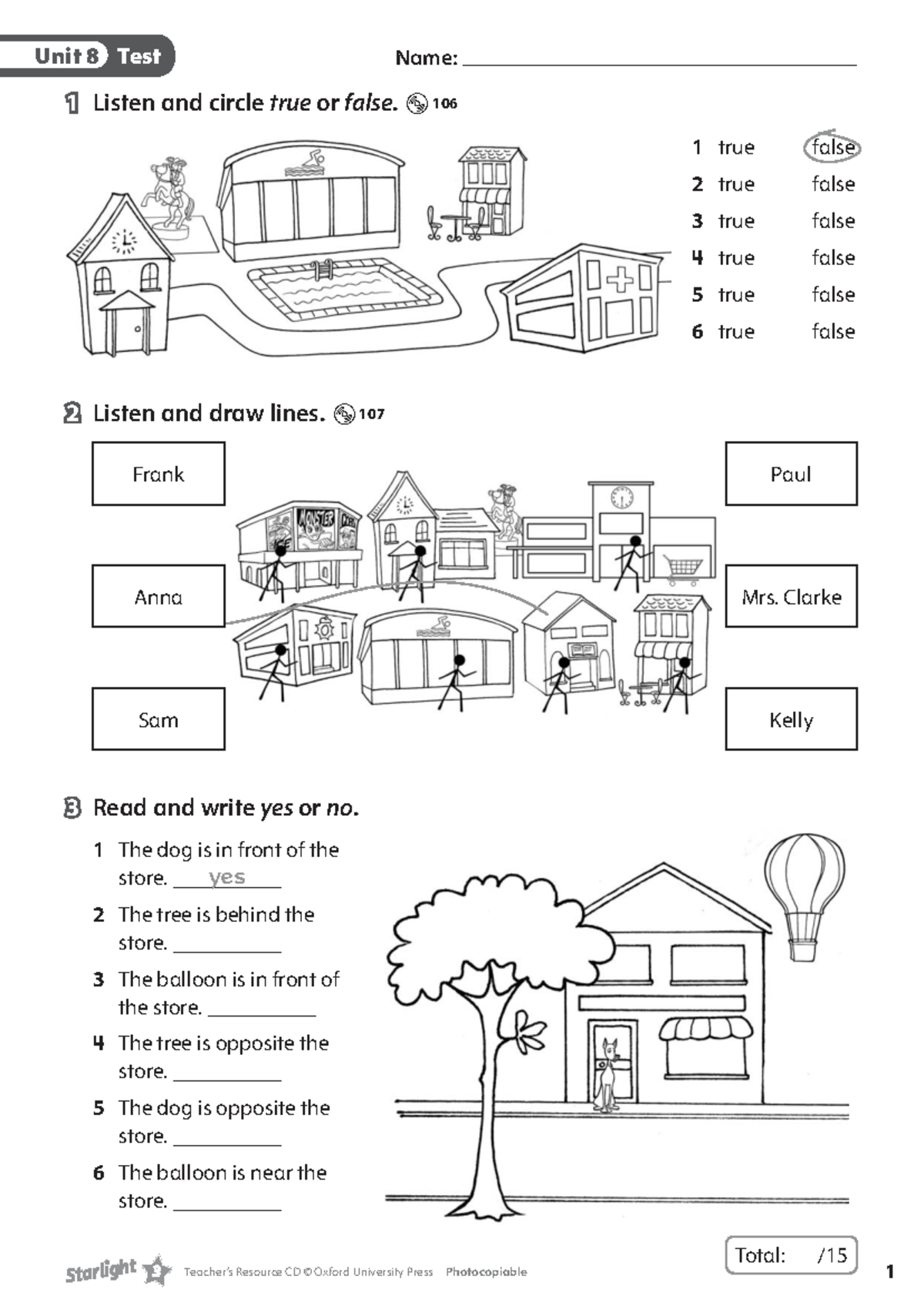 Unit 8 Test: Listening and Reading Comprehension Activities - Studocu