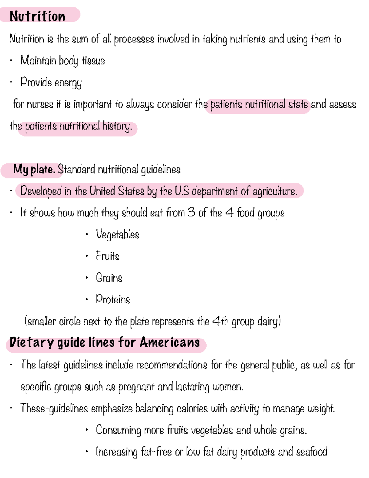 Note Jun 28, 2023 - Notes - Nutrition Nutrition is the sum of all ...