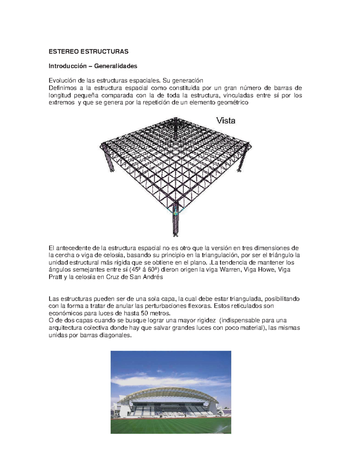 Estructuras de Estereoestructura: Diseño y Comportamiento Estructural ...
