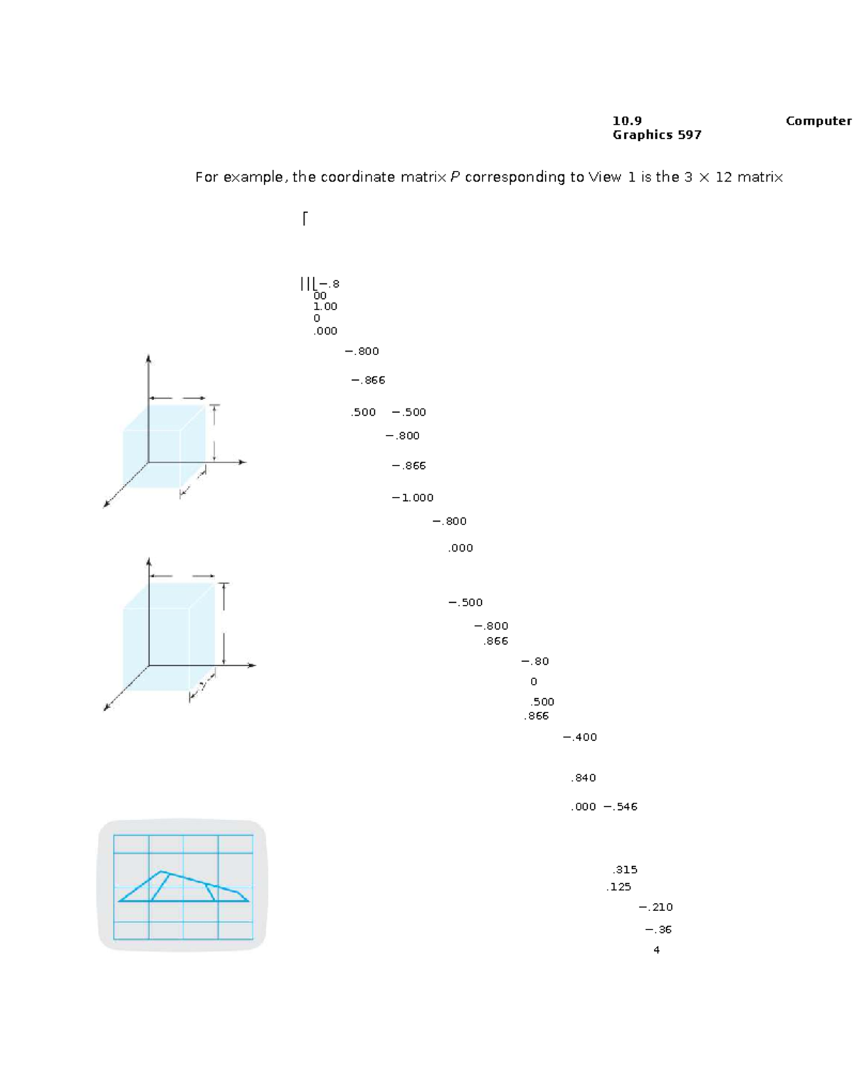 Transformations and Views in Linear Algebra: Applications in Graphics ...