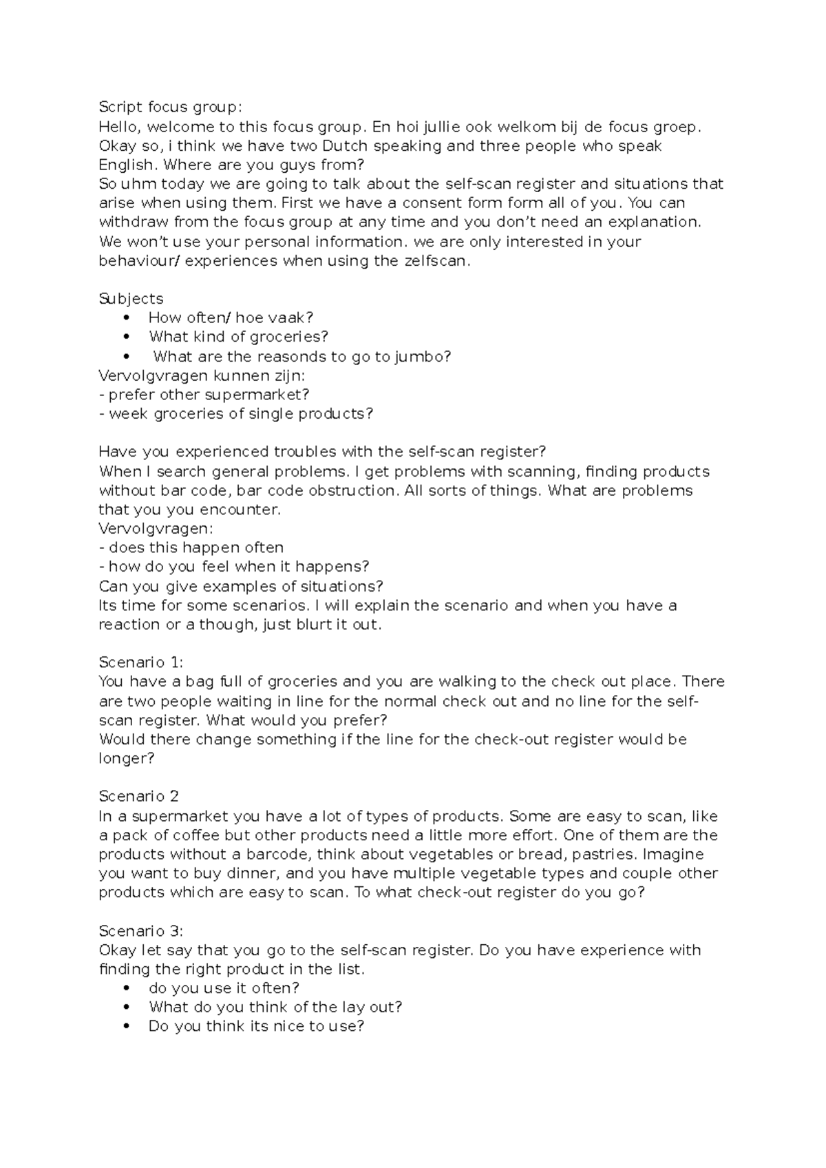 Focus Group Script: Self-Scan Register Insights (V2) - Studeersnel
