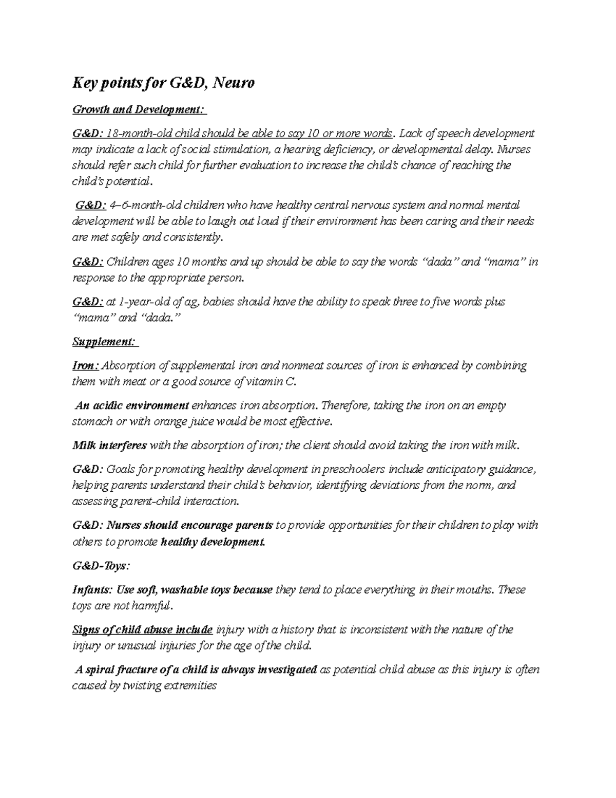 Key Points for Growth & Development: Ch. 38, 39, & 44 Insights - Studocu