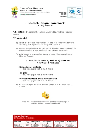 Research 8 Activity Sheet Q1 MELC 4: Planning & Designing Research ...