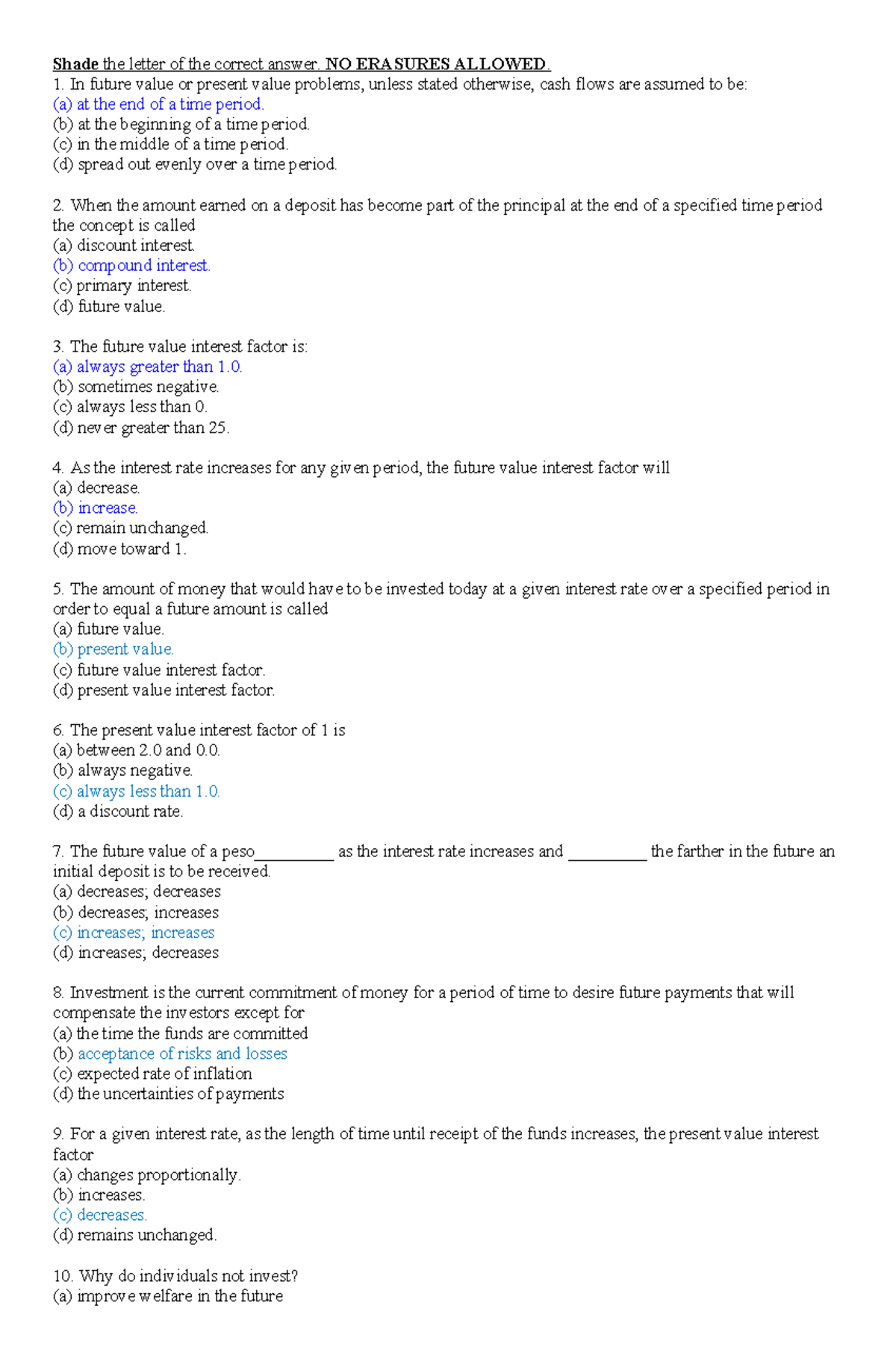 BF Final Exam - Business Finance Questions and Answers - Studocu
