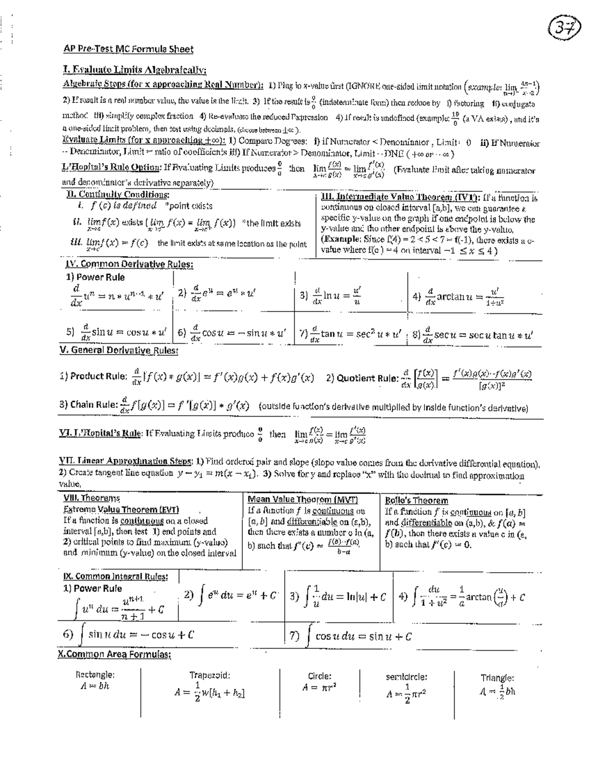 AP cheat sheet - Studocu