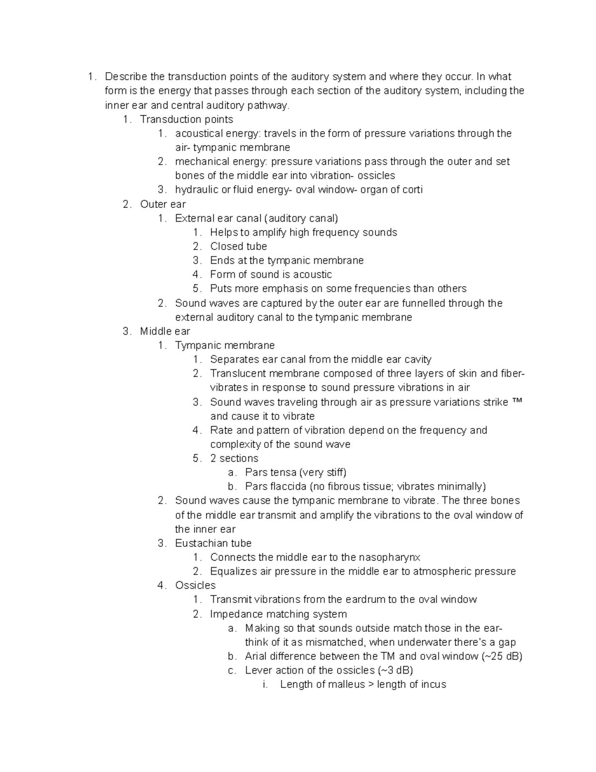 Intro to audiology lecture notes exam 3 - Intro to audiology- exam 3 ...