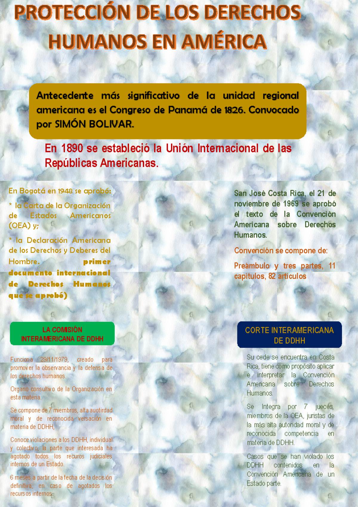 Protección de los DDHH en América: Convenios y Estructuras Legales ...
