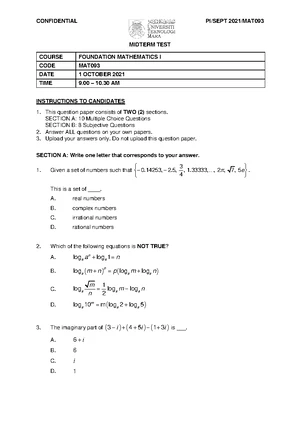 MAT093 SEPT 2021 Midterm TEST1 question paper - MIDTERM TEST COURSE ...