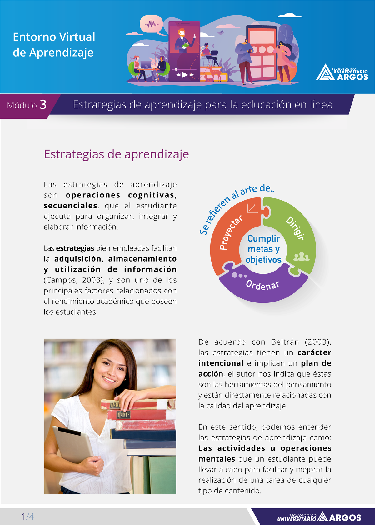 Módulo 3: Estrategias de Aprendizaje en Educación en Línea - Studocu