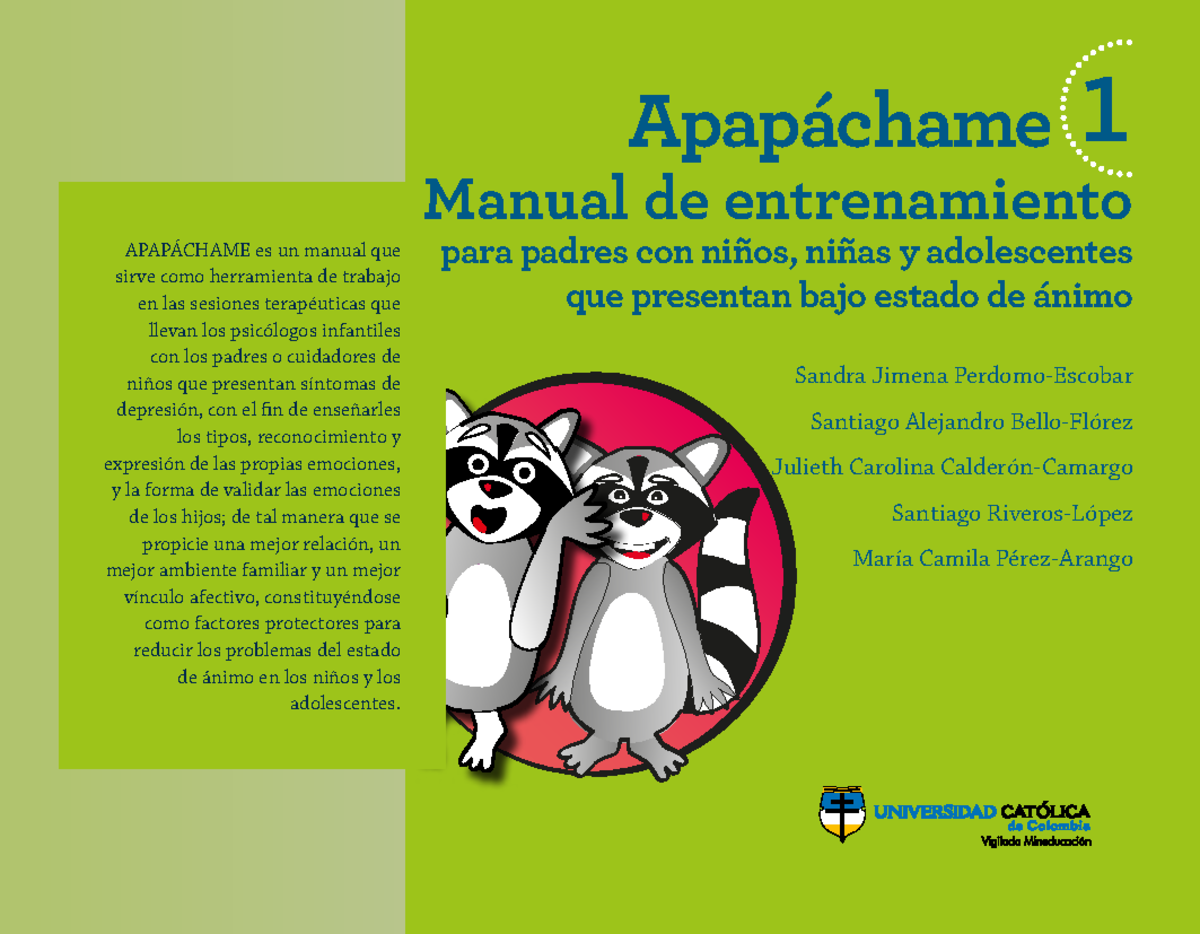 Apapáchame 1 - Manual de Entrenamiento para Padres en Gestión Emocional - Document Preview