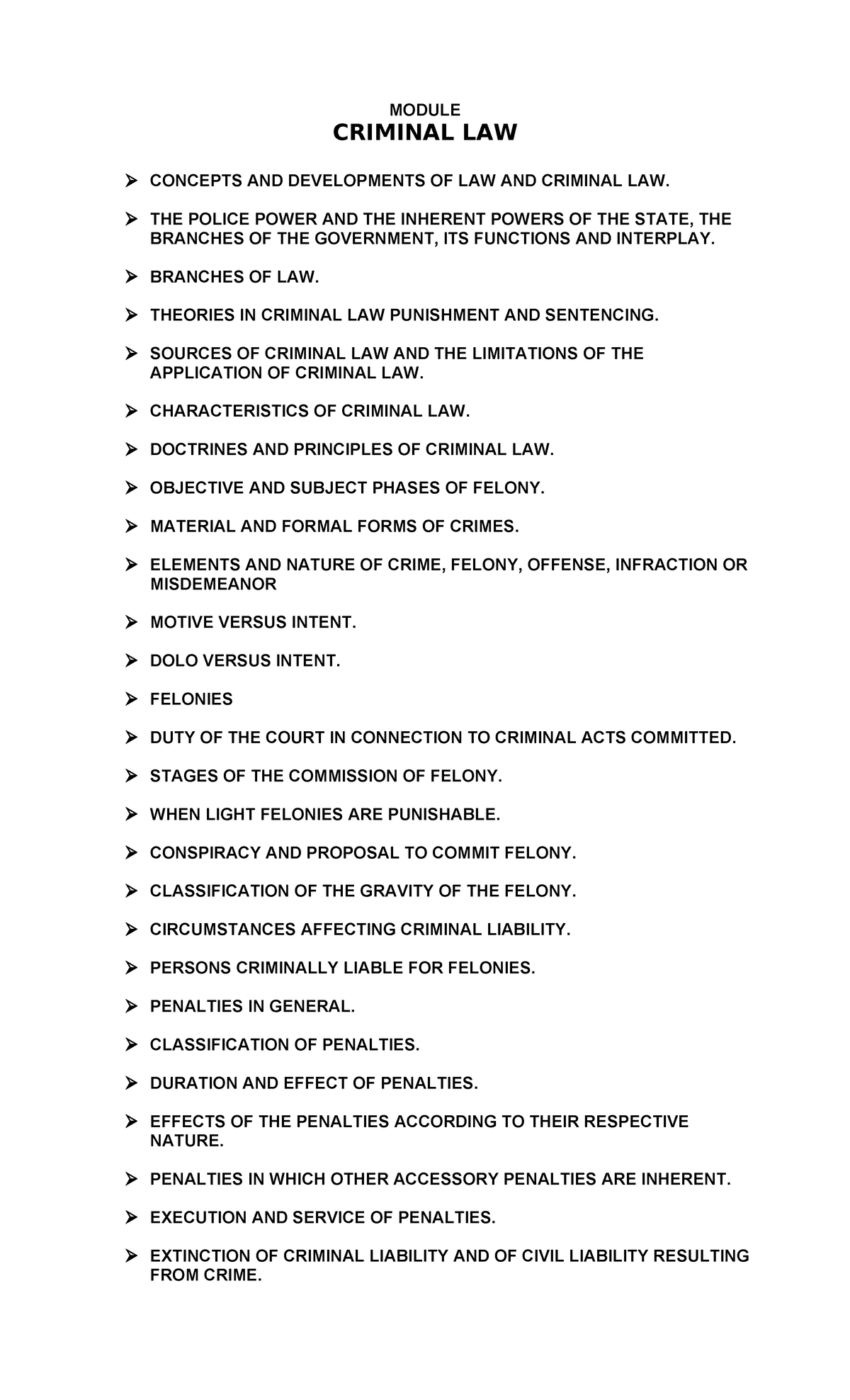 Criminal Law Concepts & Developments: A Comprehensive Module - Studocu