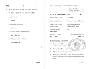 B.A. Political Science (Core) - Syllabus for Introduction to ...