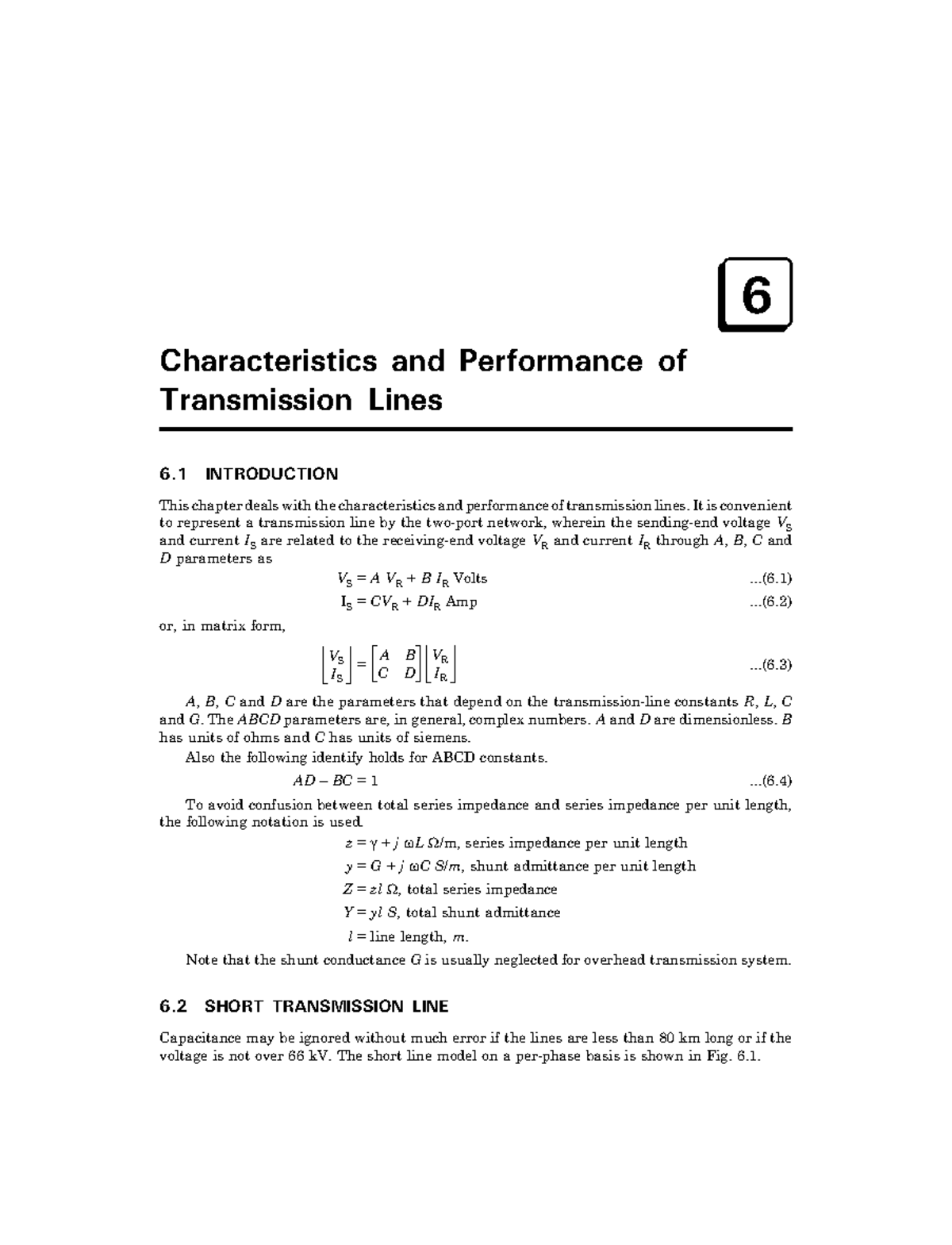 Characteristics and Performance of Transmission Lines (124 EPS) - Studocu