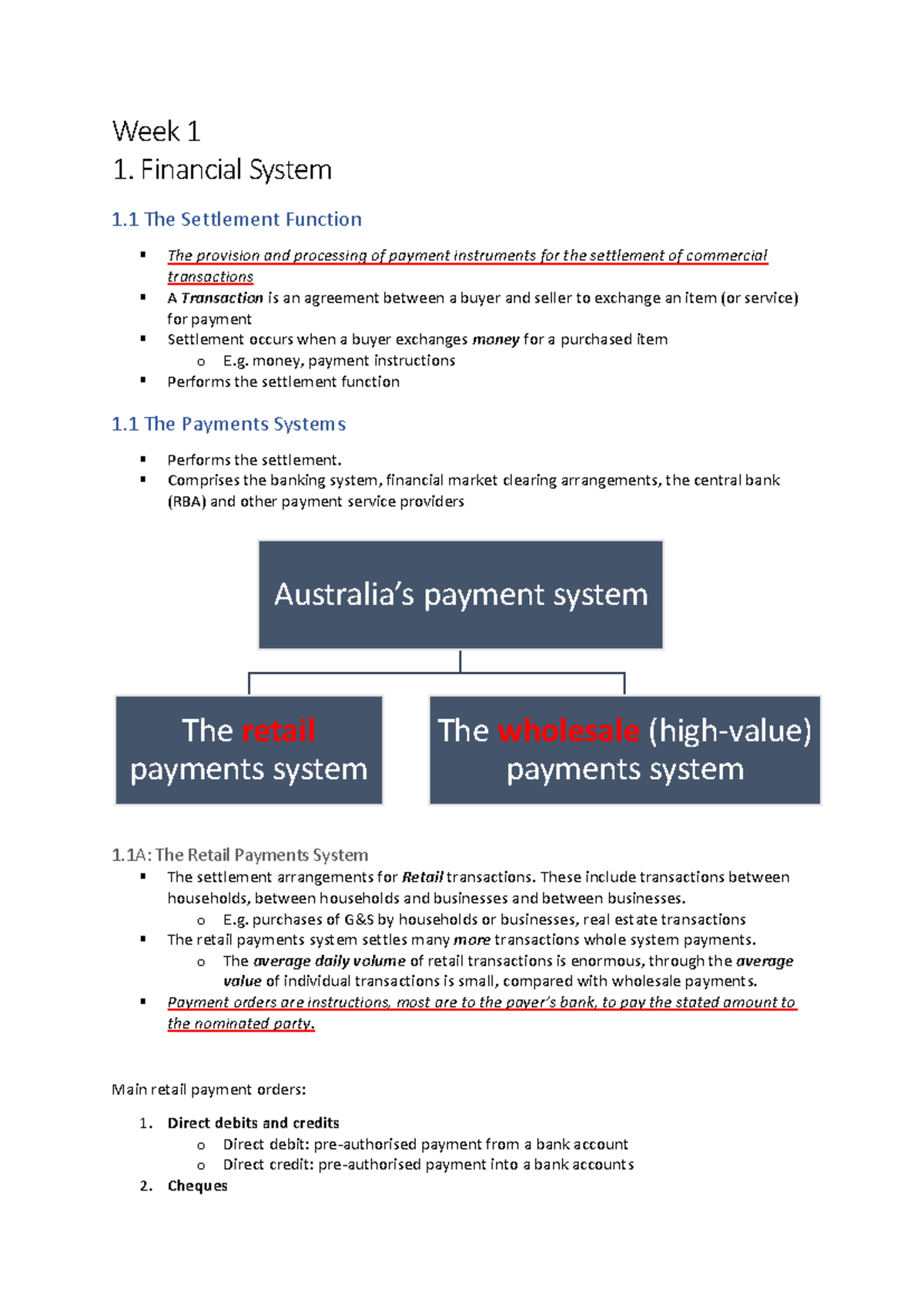 Financial System Overview: Key Concepts and Functions Notes - Studocu