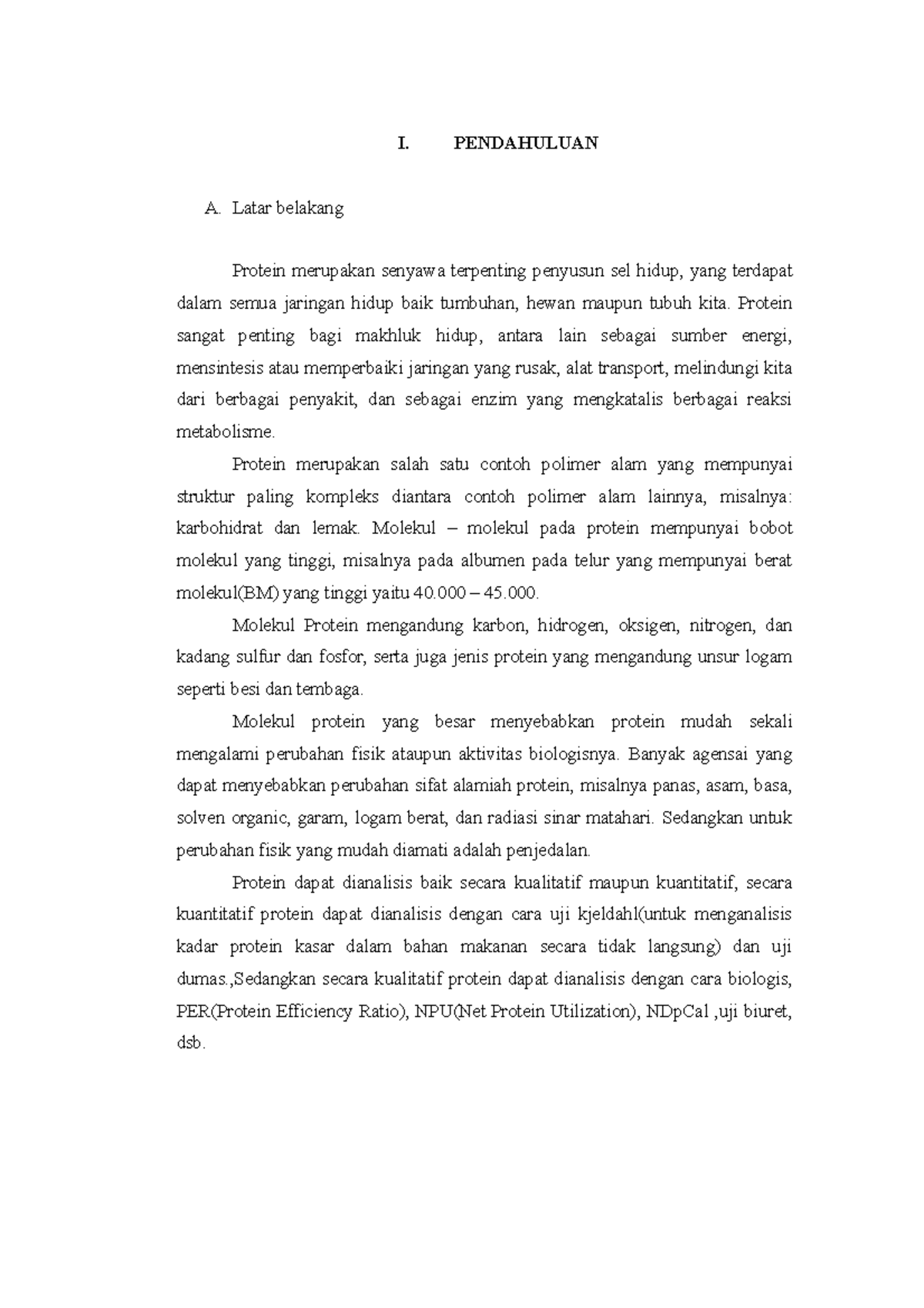 Laporan Praktikum Kimia Dasar 6 Uji Kualitatif Protein Menggunakan