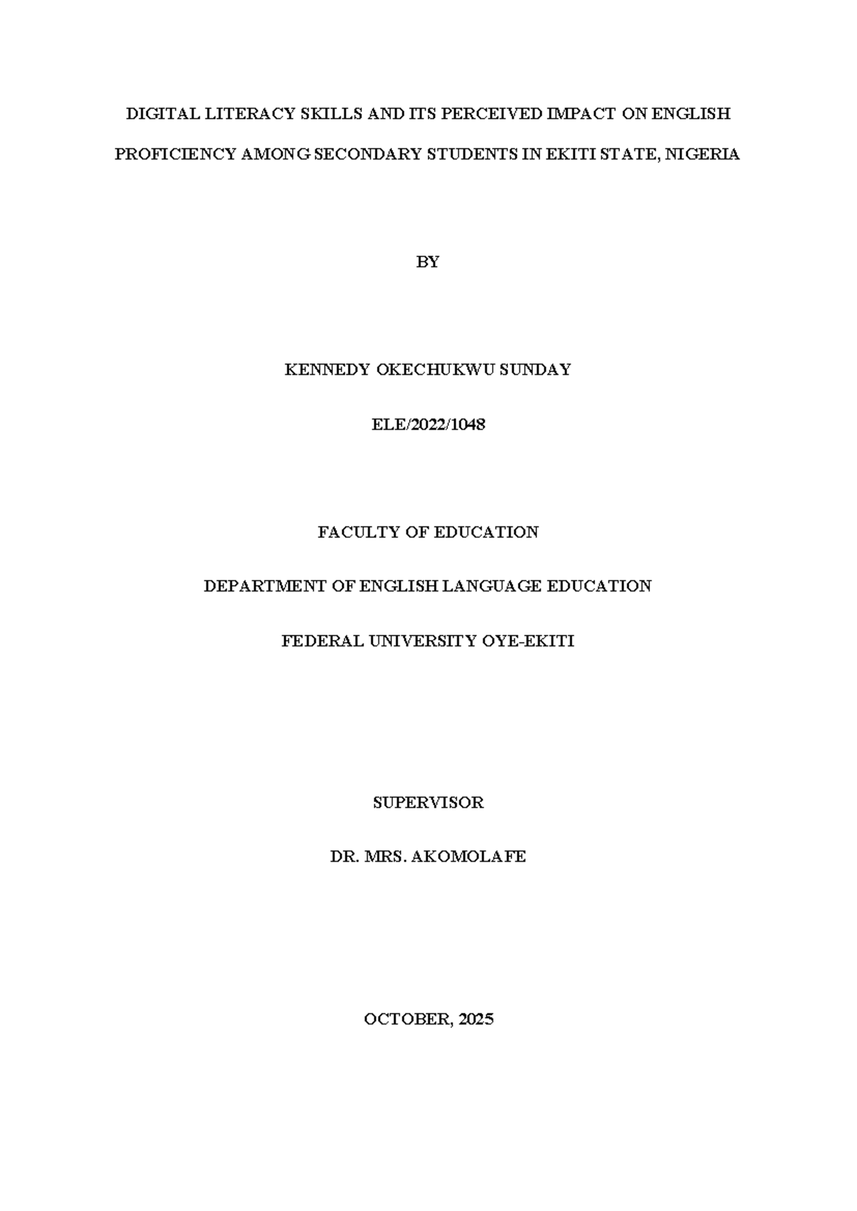 DIGITAL LITERACY SKILLS AND ENGLISH PROFICIENCY AMONG SECONDARY ...