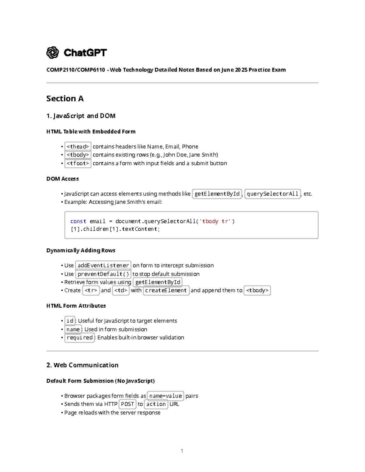 COMP2110 Revision Notes on Usability and Web Design for 2024 - Studocu