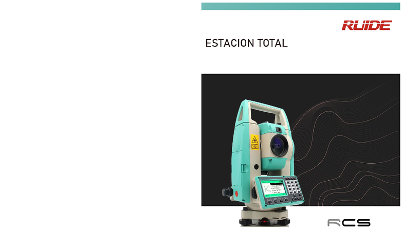 Ruide RCS Data Sheet: Telescopic EDM Specs & Features - Studocu