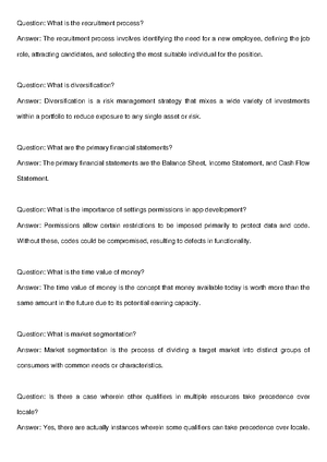 Brecken FIN 301 Final Exam Study Notes on Key Financial Concepts - Studocu