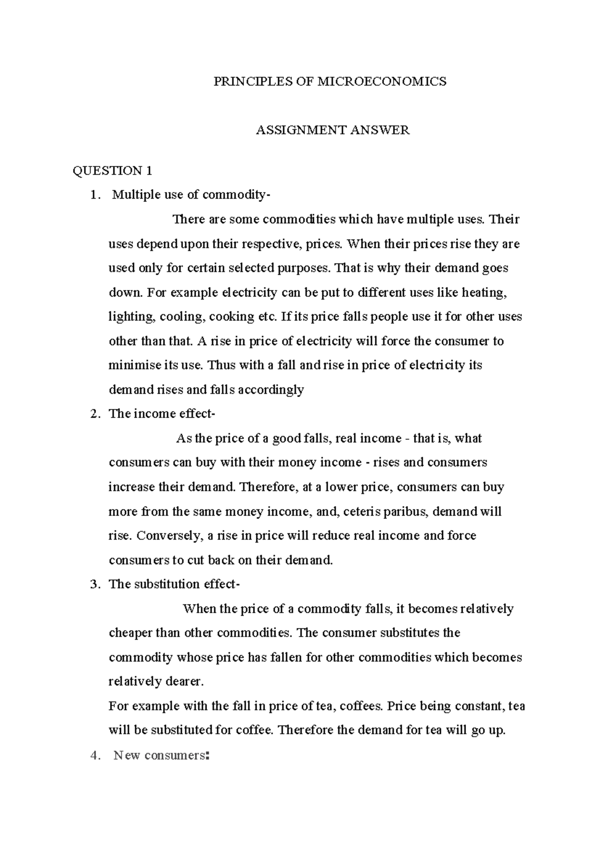 ECON 101: Principles of Microeconomics Assignment Notes - Studocu