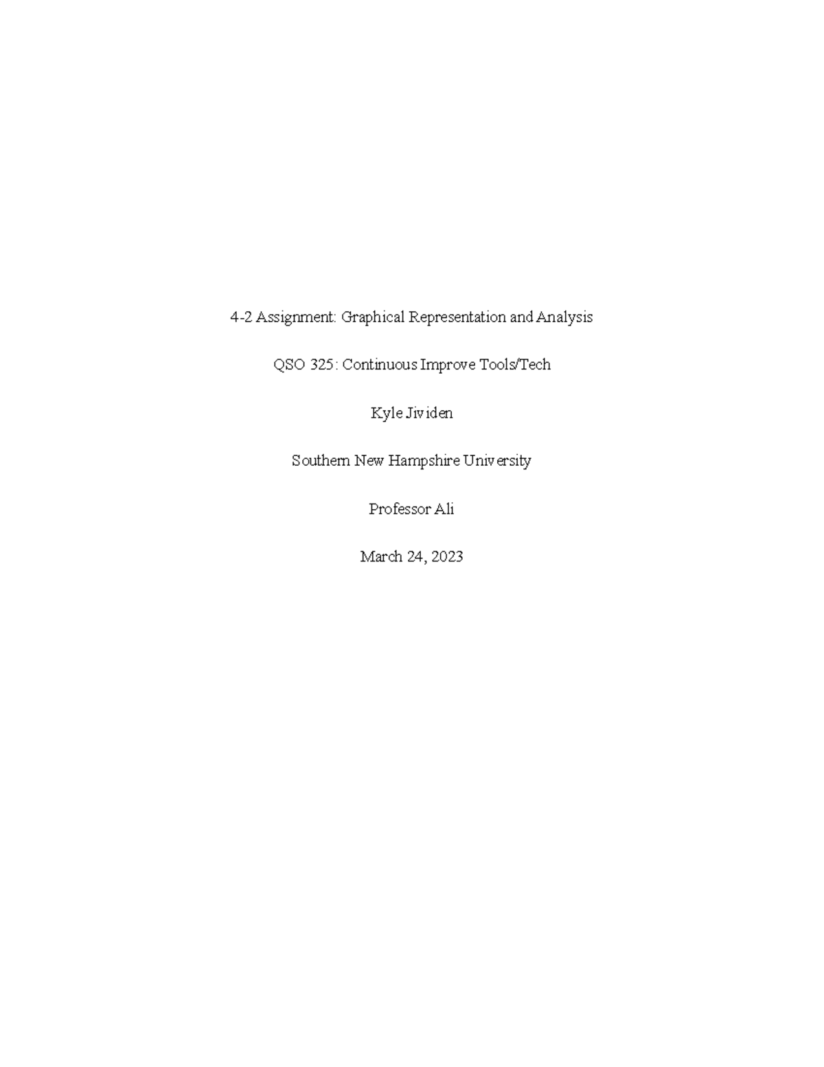 QSO325 4-2 Assignment: Graphical Analysis of Lean Techniques at Caesars ...