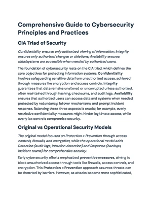 Cybersecurity - Study Notes & Assignments - Studocu