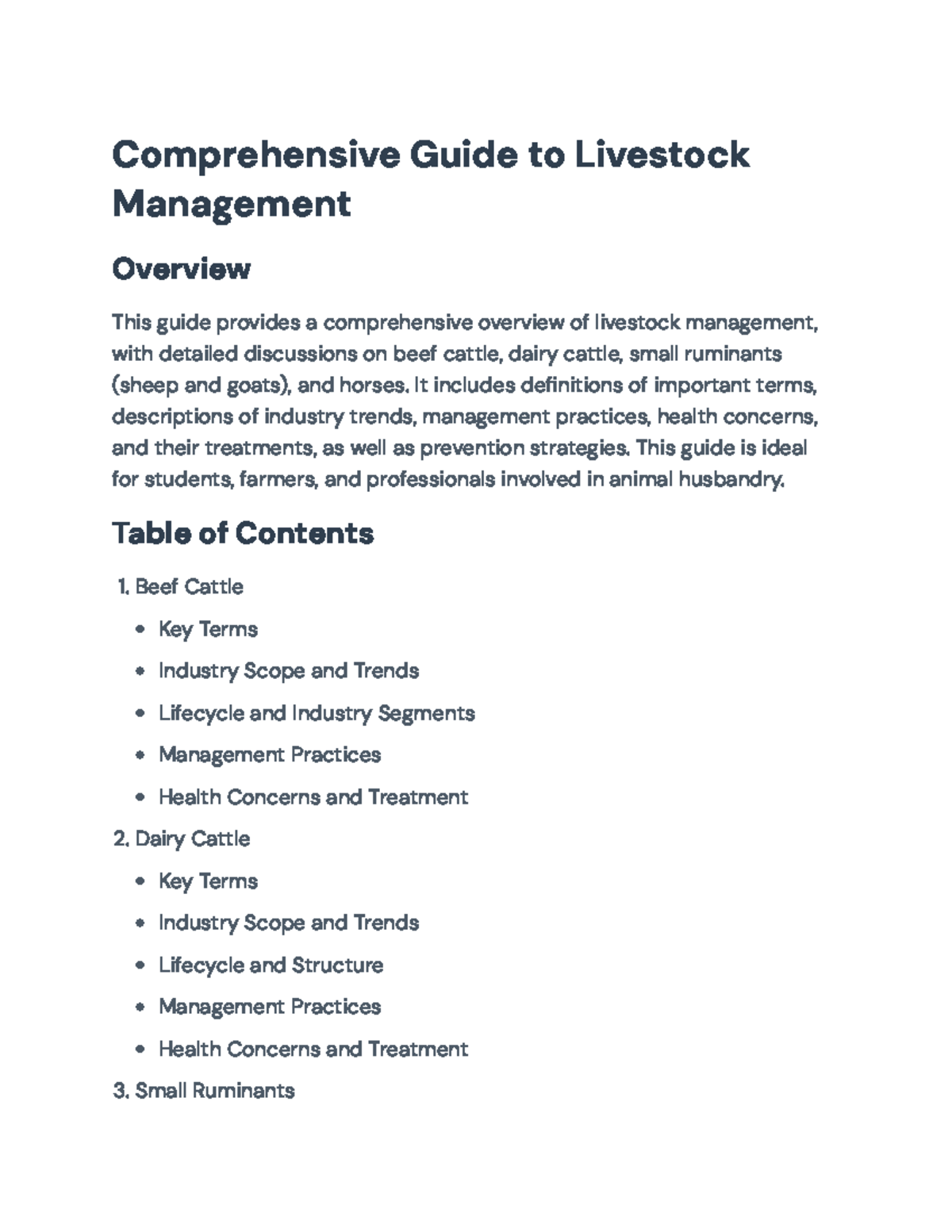Comprehensive Guide to Livestock Management: Beef, Dairy, and More ...