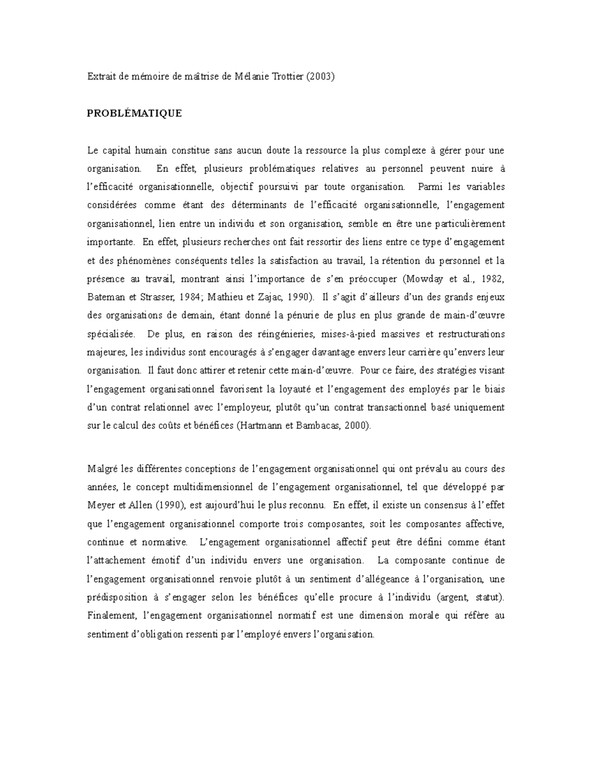 Exercice Exemple De Problematique Recherche Extrait De Mémoire De
