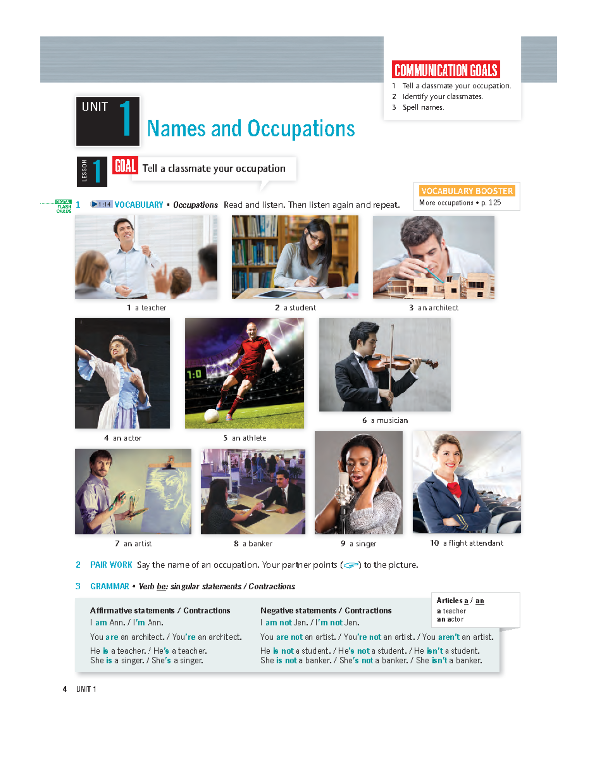 Fundamentals Student Book - Unit 1: Names and Occupations - Studocu
