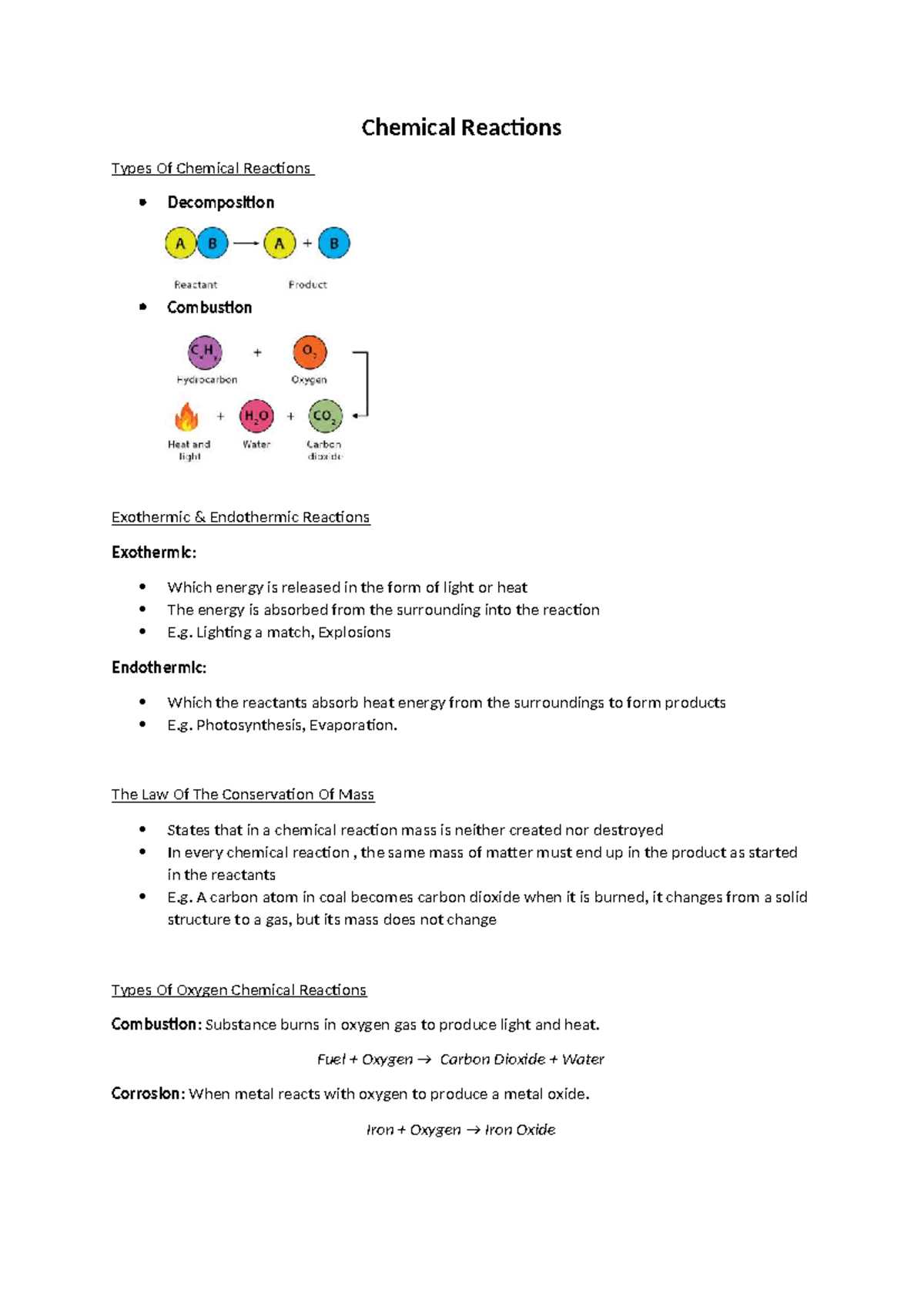 Science Notes - Term 4: Chemical Reactions, Genetics & Evolution - Studocu