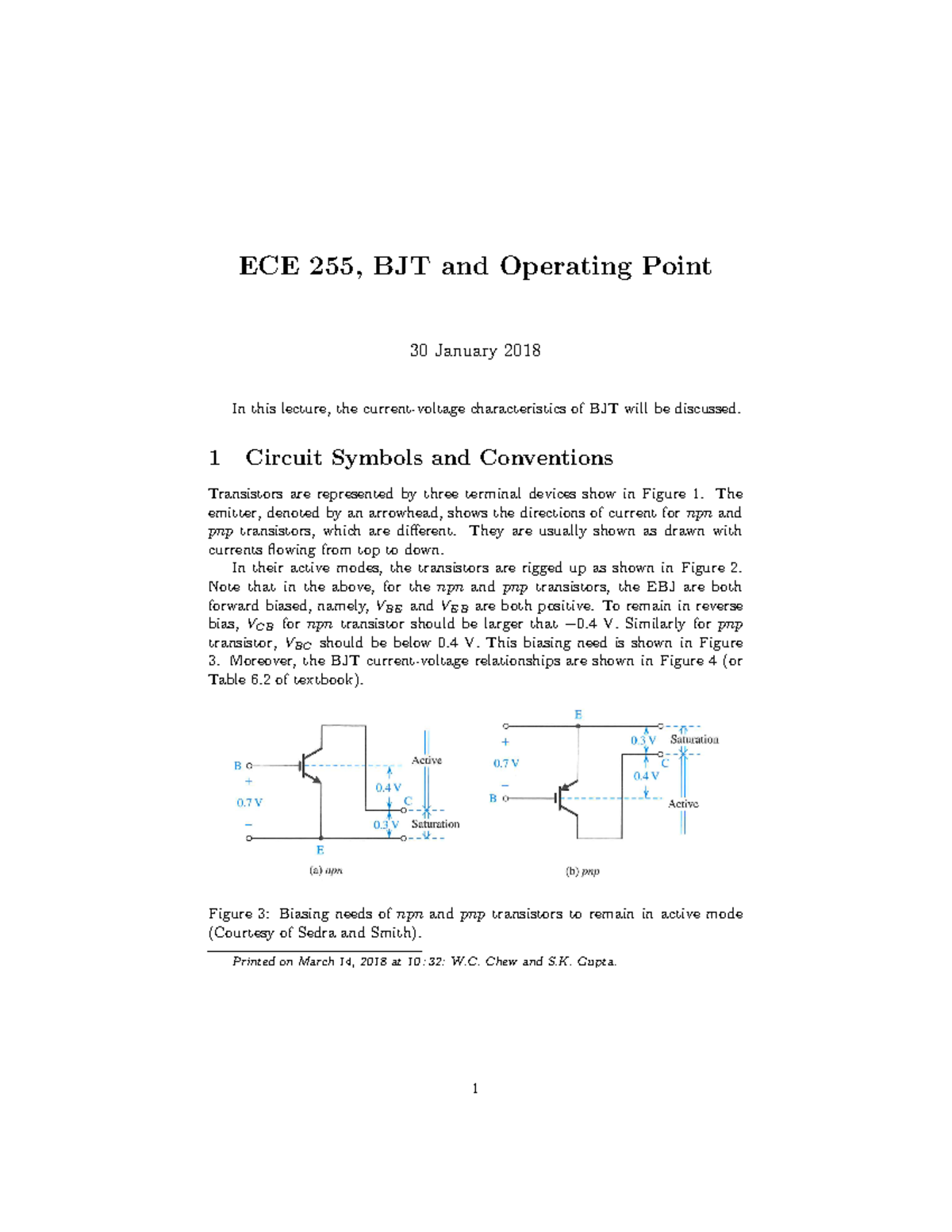 ECE 255 Lecture 7: BJT Characteristics & Operating Point Analysis - Studocu