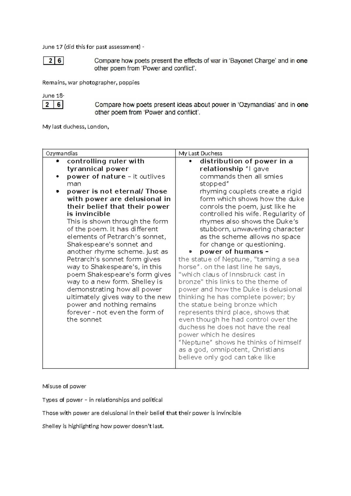 Mock Questions & Insights on Poetry for Exam Preparation - Studocu