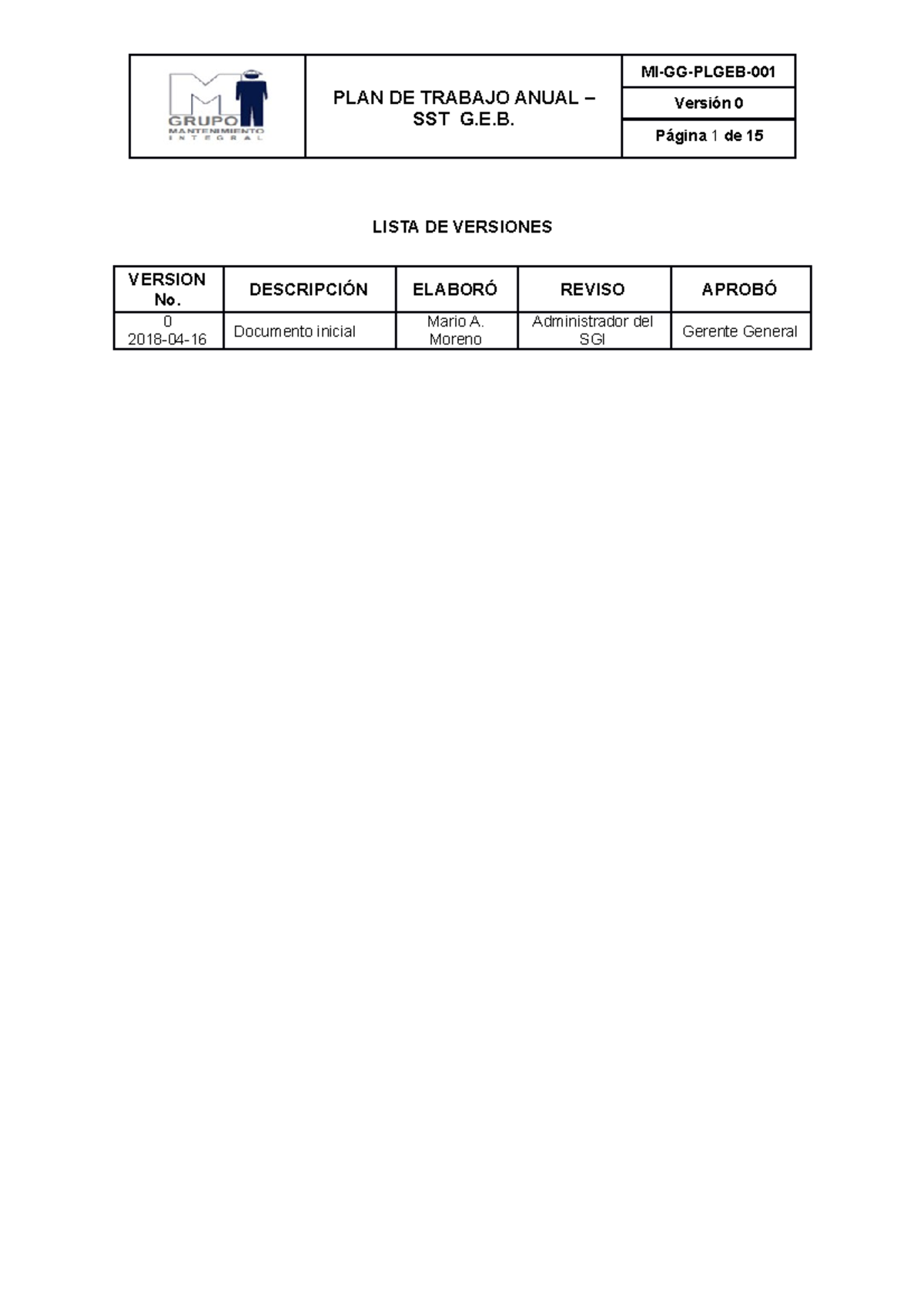 PLAN SST Tomine EEB 2018 MI-GG- Pleeb-001 - PLAN DE TRABAJO ANUAL – SST ...